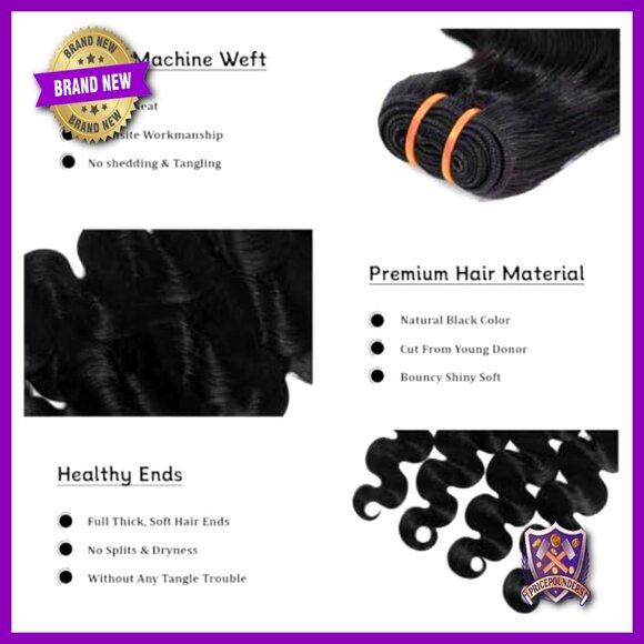 18 Inch Body Wave Human Hair Extensions Bundle 100% Raw Virgin Remy main image 4